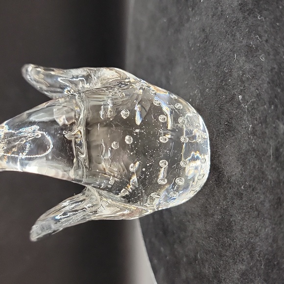 Vintage Clear Glass Swan w/Controlled Bubbles - Picture 11 of 13